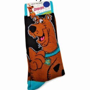Mystery Solving Scooby-Doo Brown Graphic Adult Novelty Crew Socks YS1495